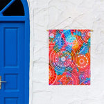 Colorful Circle Mandala Print Garden Flag