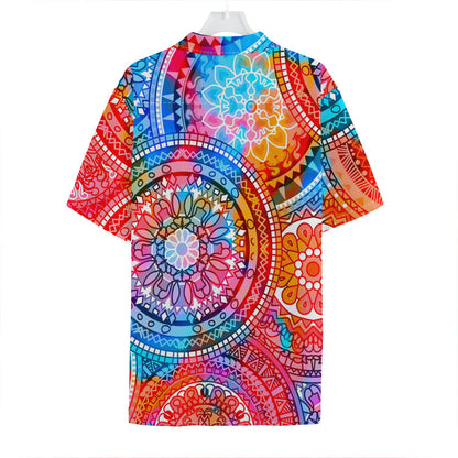 Colorful Circle Mandala Print Hawaiian Shirt