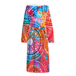 Colorful Circle Mandala Print Hooded Bathrobe