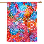 Colorful Circle Mandala Print House Flag