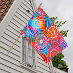 Colorful Circle Mandala Print House Flag