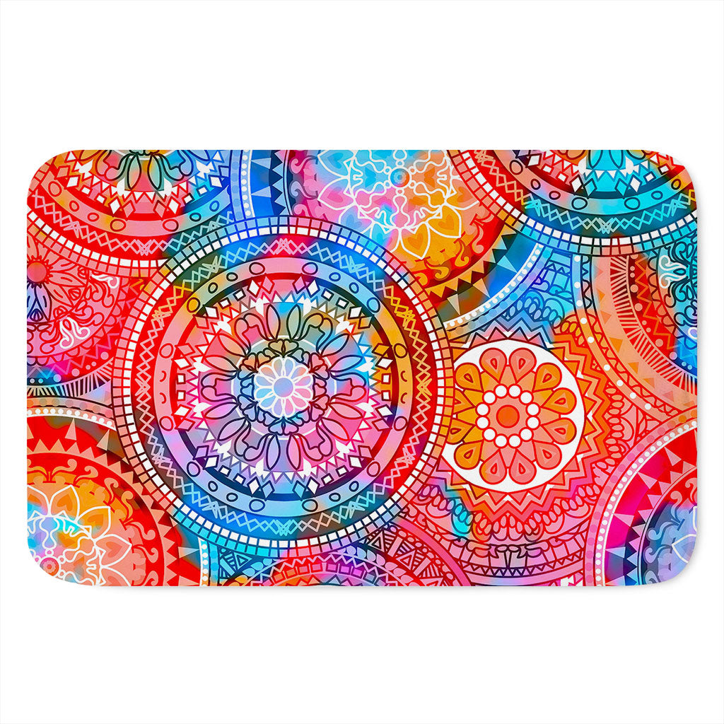 Colorful Circle Mandala Print Indoor Door Mat