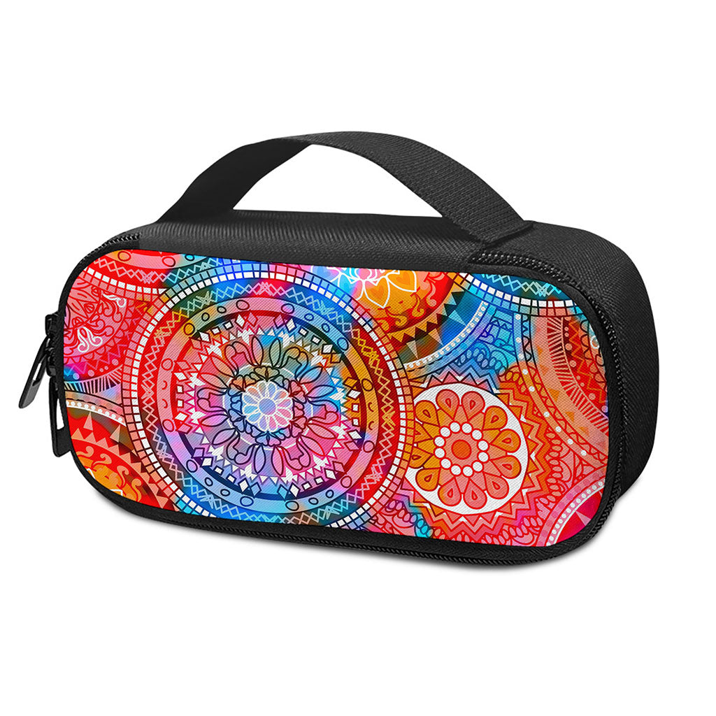 Colorful Circle Mandala Print Insulin Cooler Travel Case