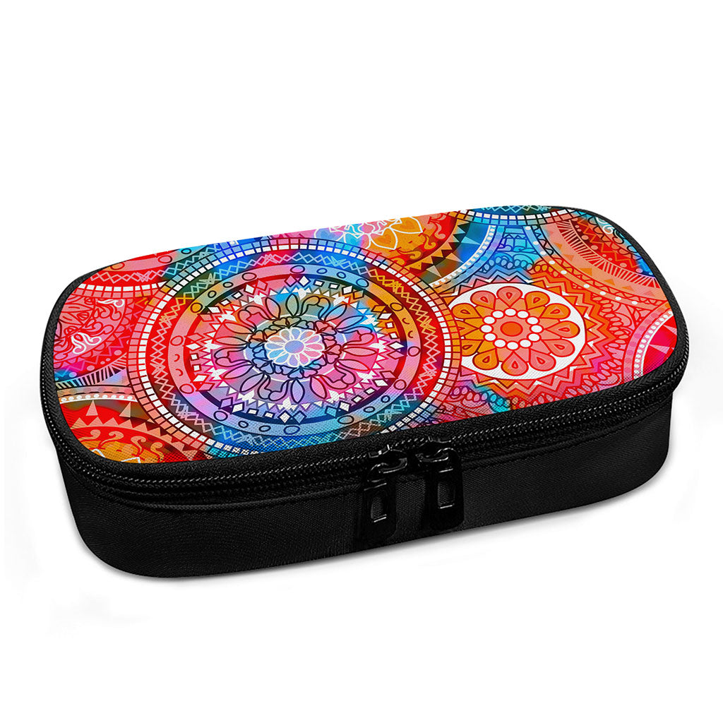 Colorful Circle Mandala Print Insulin Cooler Travel Case
