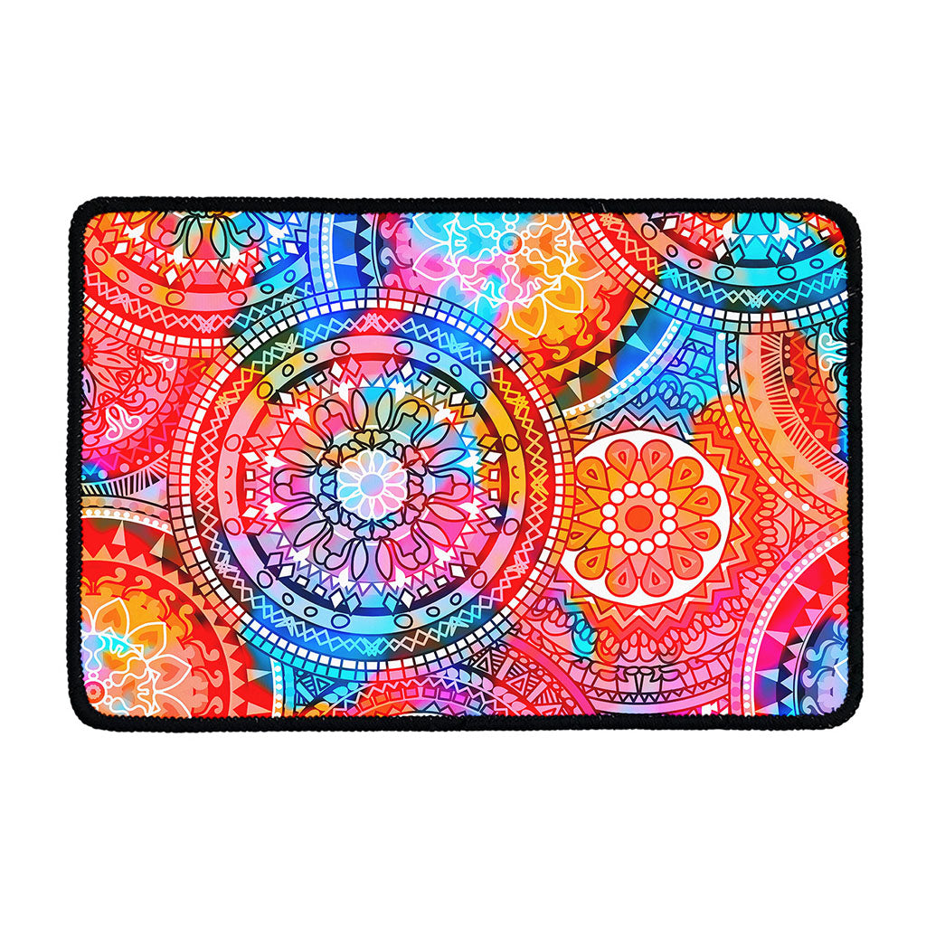 Colorful Circle Mandala Print Kitchen Mat