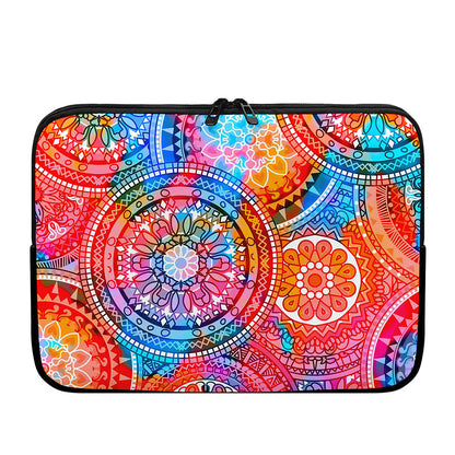 Colorful Circle Mandala Print Laptop Sleeve