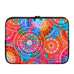 Colorful Circle Mandala Print Laptop Sleeve