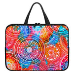 Colorful Circle Mandala Print Laptop Sleeve With Handle