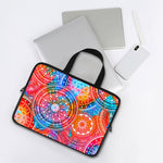 Colorful Circle Mandala Print Laptop Sleeve With Handle