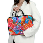 Colorful Circle Mandala Print Laptop Sleeve With Handle