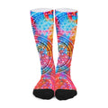 Colorful Circle Mandala Print Long Socks