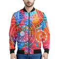 Colorful Circle Mandala Print Men's Bomber Jacket
