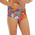 Colorful Circle Mandala Print Men's Briefs