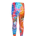 Colorful Circle Mandala Print Men's Leggings