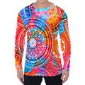 Colorful Circle Mandala Print Men's Long Sleeve T-Shirt