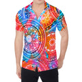 Colorful Circle Mandala Print Men's Shirt