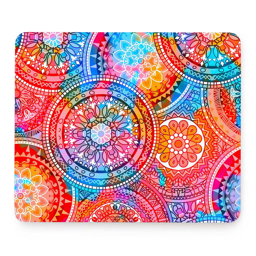 Colorful Circle Mandala Print Mouse Pad
