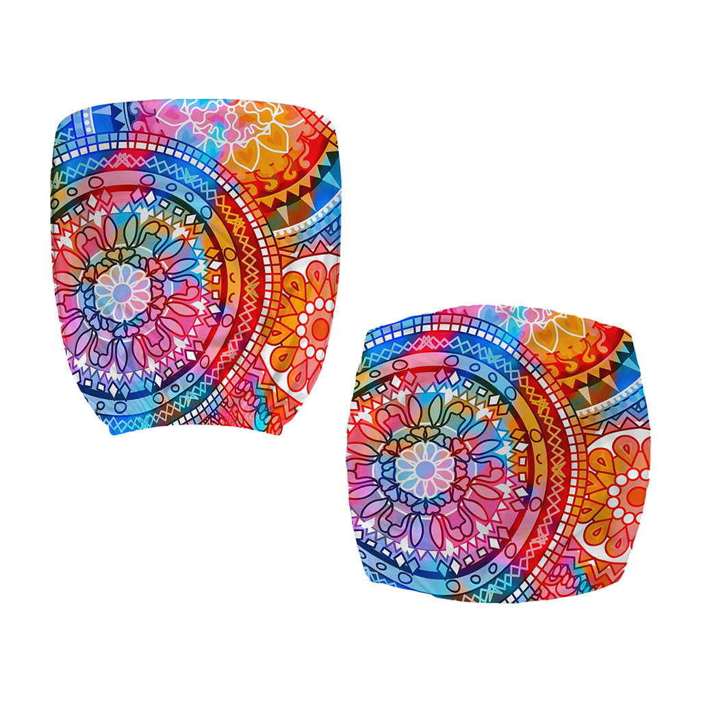 Colorful Circle Mandala Print Office Chair Cover
