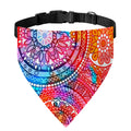 Colorful Circle Mandala Print Over The Collar Dog Bandana