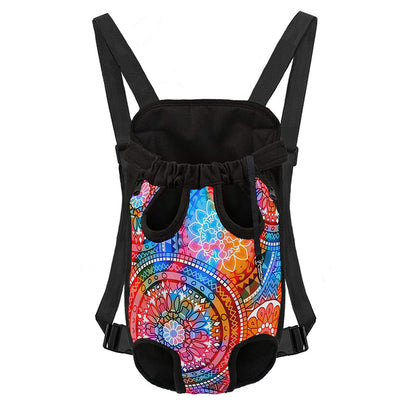Colorful Circle Mandala Print Pet Carrier Backpack