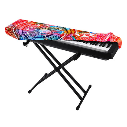 Colorful Circle Mandala Print Piano Keyboard Cover