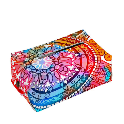 Colorful Circle Mandala Print Rectangle Tissue Box Cover