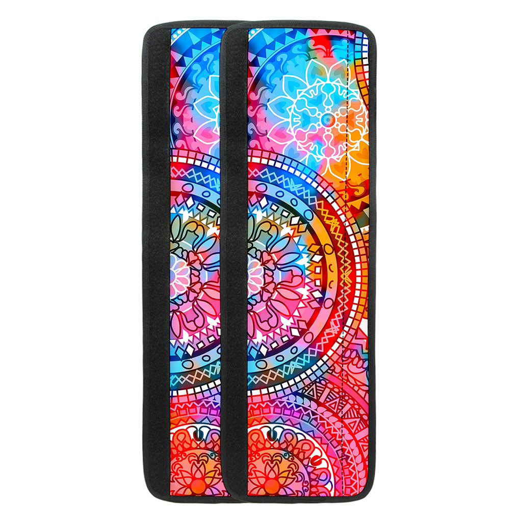 Colorful Circle Mandala Print Refrigerator Handle Covers