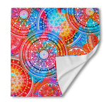 Colorful Circle Mandala Print Silk Bandana