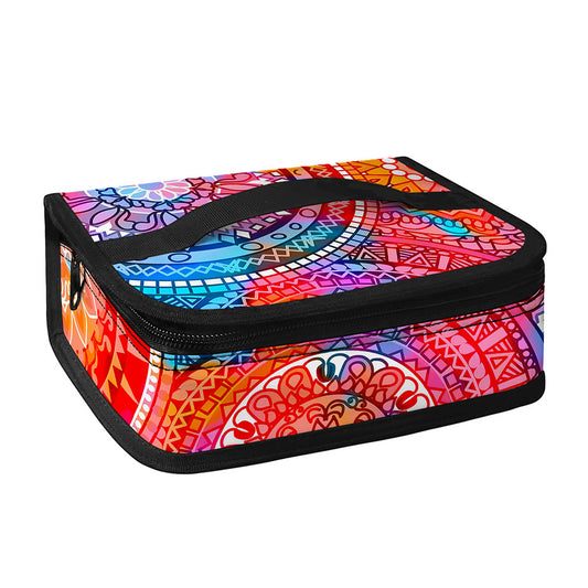 Colorful Circle Mandala Print Small Lunch Bag
