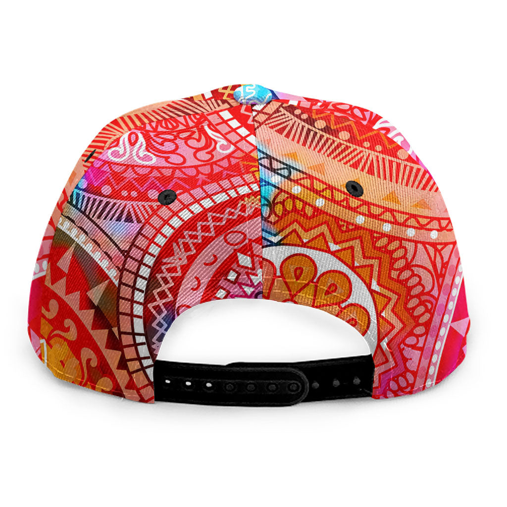 Colorful Circle Mandala Print Snapback Cap