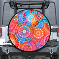 Colorful Circle Mandala Print Tire Cover