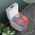 Colorful Circle Mandala Print Toilet Lid Cover