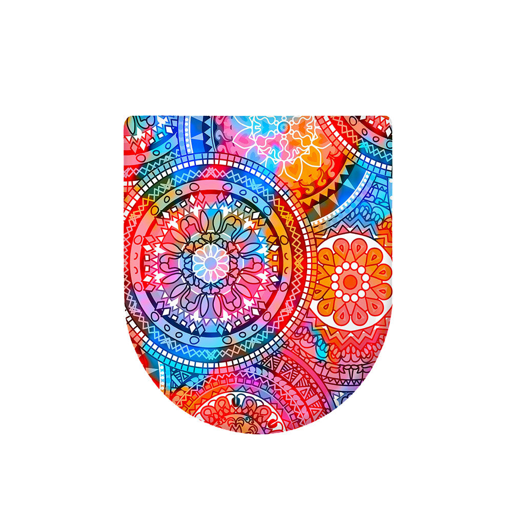 Colorful Circle Mandala Print Toilet Lid Cover