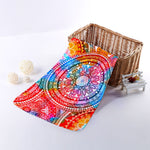 Colorful Circle Mandala Print Towel
