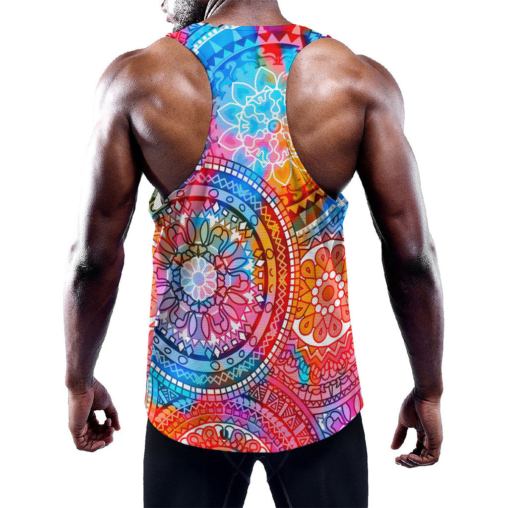 Colorful Circle Mandala Print Training Tank Top