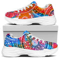 Colorful Circle Mandala Print White Chunky Shoes