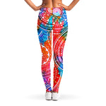 Colorful Circle Mandala Print Women's Leggings