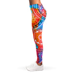 Colorful Circle Mandala Print Women's Leggings