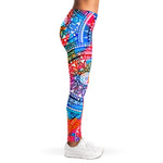 Colorful Circle Mandala Print Women's Leggings