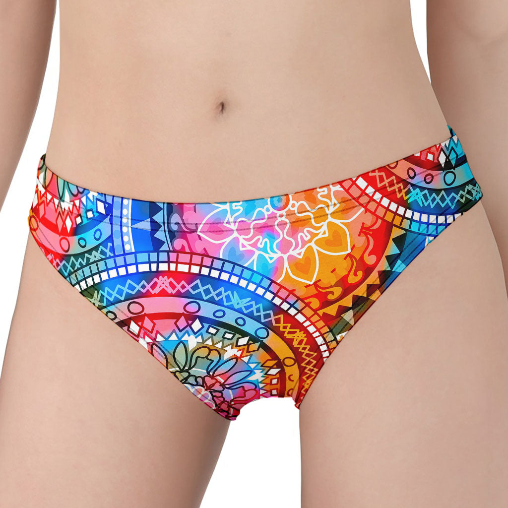 Colorful Circle Mandala Print Women's Panties