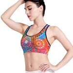 Colorful Circle Mandala Print Women's Sports Bra