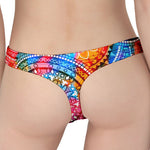 Colorful Circle Mandala Print Women's Thong