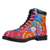 Colorful Circle Mandala Print Work Boots