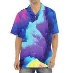 Colorful Cloud Print Aloha Shirt