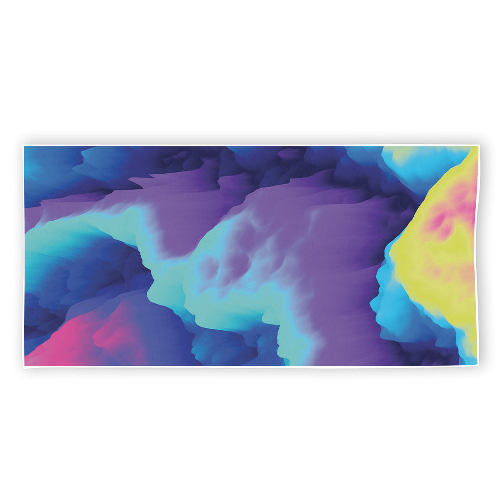 Colorful Cloud Print Beach Towel