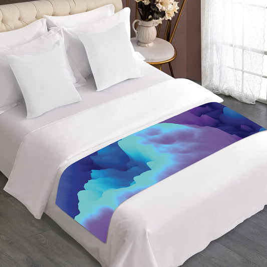 Colorful Cloud Print Bed Runner