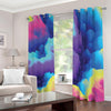 Colorful Cloud Print Blackout Grommet Curtains