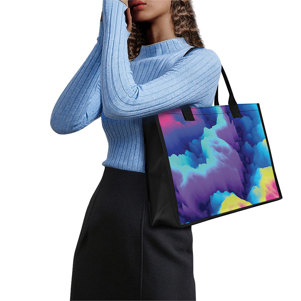 Colorful Cloud Print Canvas Tote Bag