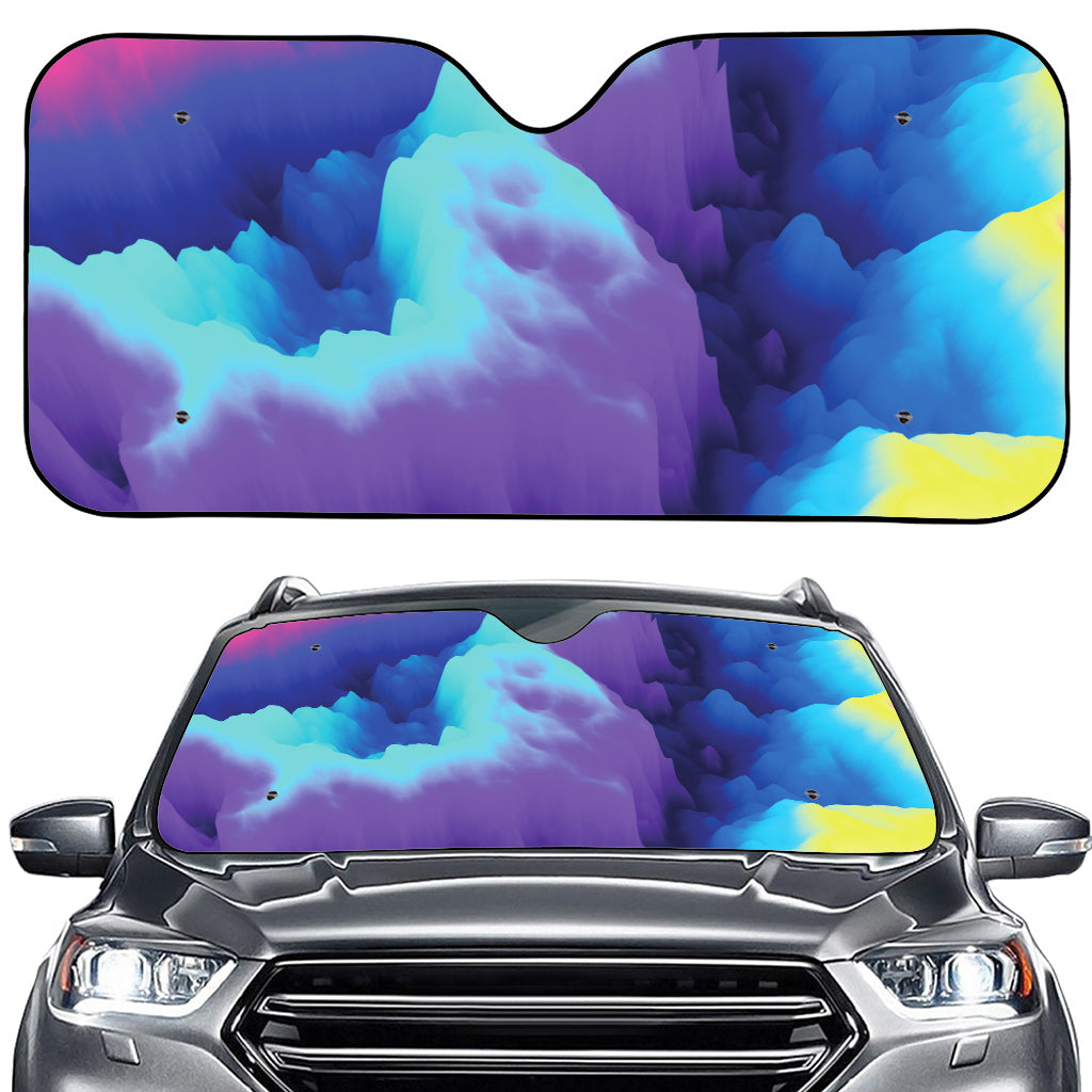 Colorful Cloud Print Car Windshield Sun Shade