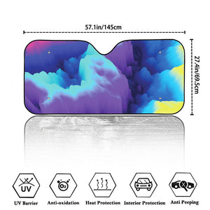 Colorful Cloud Print Car Windshield Sun Shade